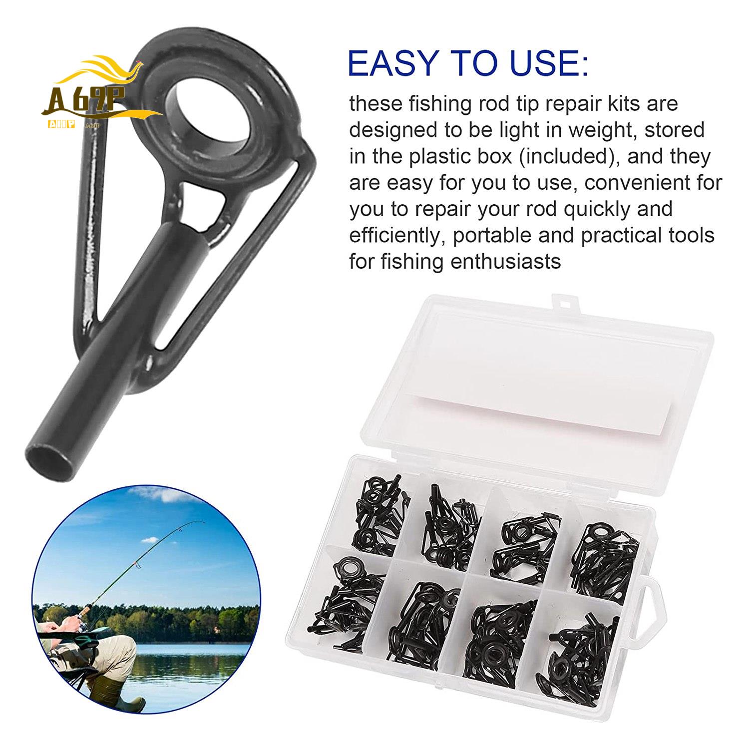 Fishing Rod Guide Replacement - طقم إصلاح طرف صنارة الصيد A69P-80