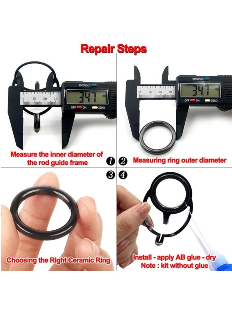 Fishing Rod Guide Replacement - Q39E 40 قطعة قصبة الصيد العين
