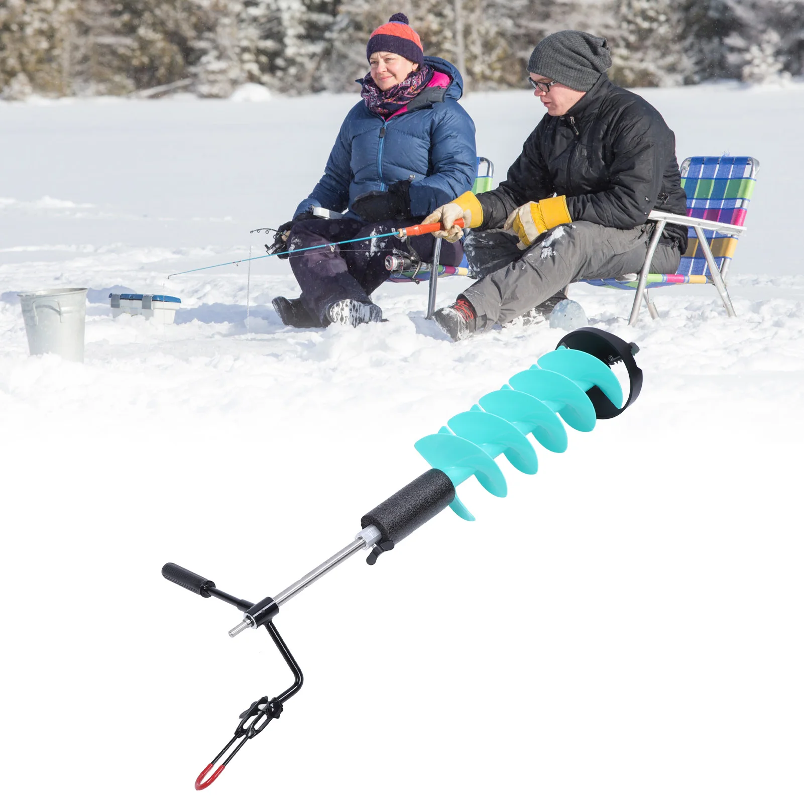 مجموعة مثقاب الثلج الكهربائي،  - مراجعة Fishing Rod Ice وسعره