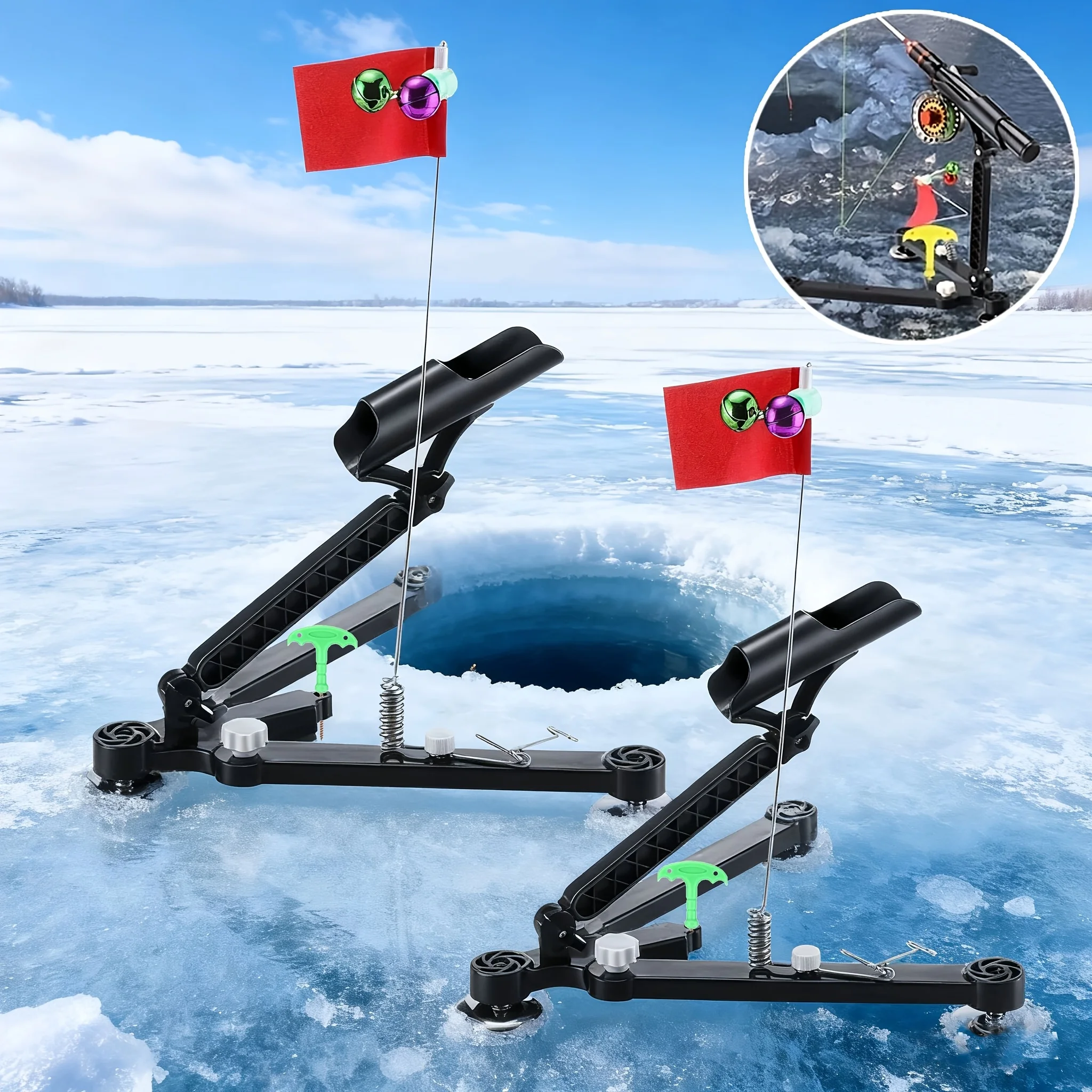مجموعة واحدة من حاملات صنارات  - مراجعة Fishing Rod Ice وسعره