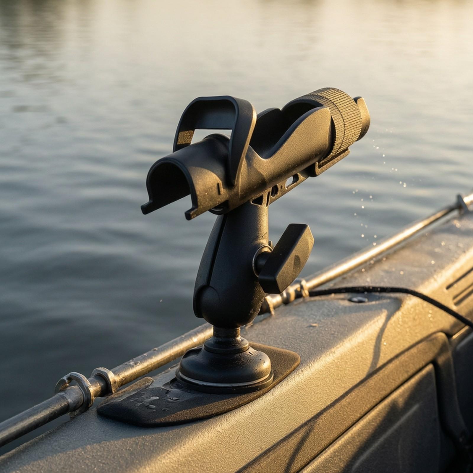 حامل صنارة الصيد مع قاعدة شفط، - مراجعة Fishing Rod Boat وسعره